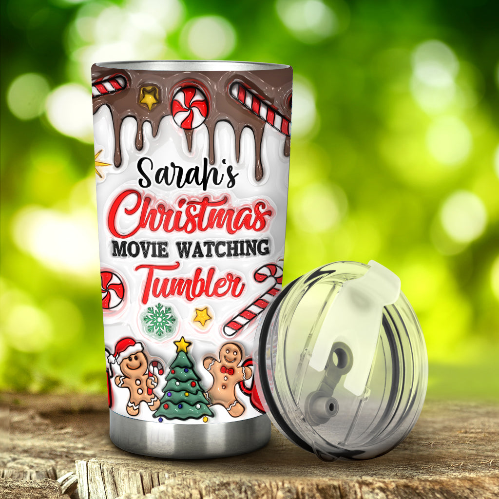 Christmas Movie Watching Tumbler - Personalized Tumbler