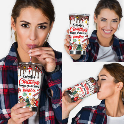 Christmas Movie Watching Tumbler - Personalized Tumbler