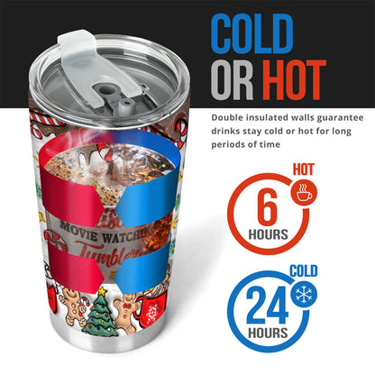 Christmas Movie Watching Tumbler - Personalized Tumbler