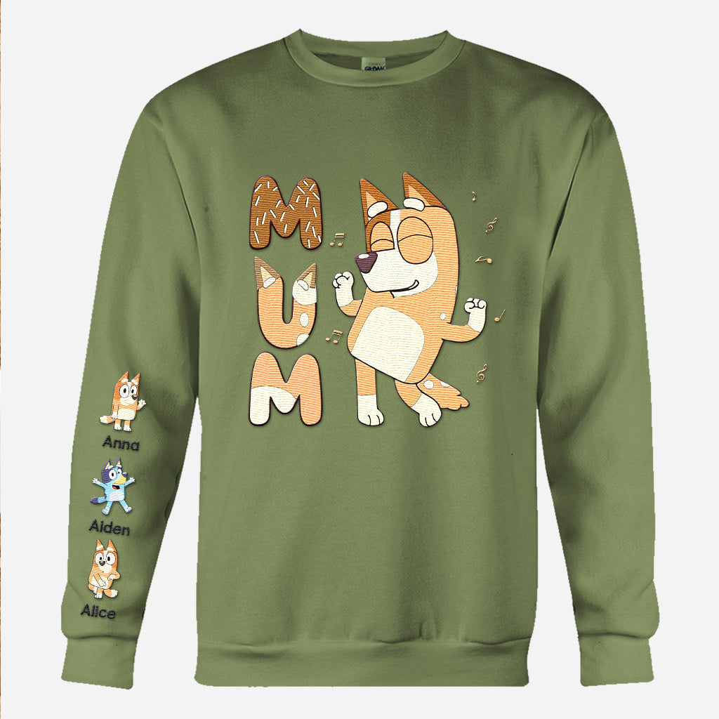 Cool Mum Dad Grandma Grandpa Uncle Aunt - Personalized Mother Hand Embroidered Sweater