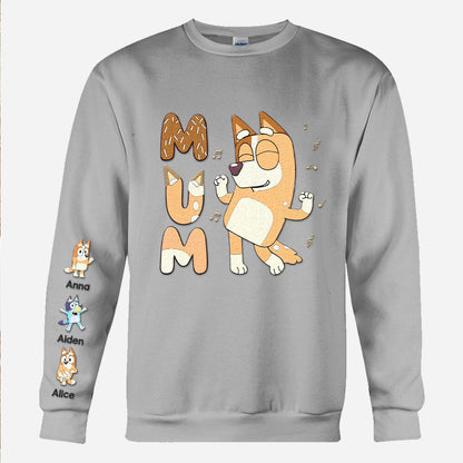 Cool Mum Dad Grandma Grandpa Uncle Aunt - Personalized Mother Hand Embroidered Sweater