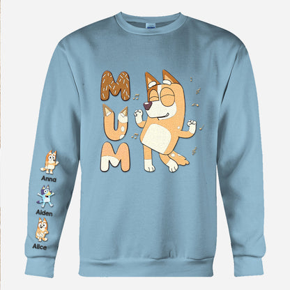 Cool Mum Dad Grandma Grandpa Uncle Aunt - Personalized Mother Hand Embroidered Sweater