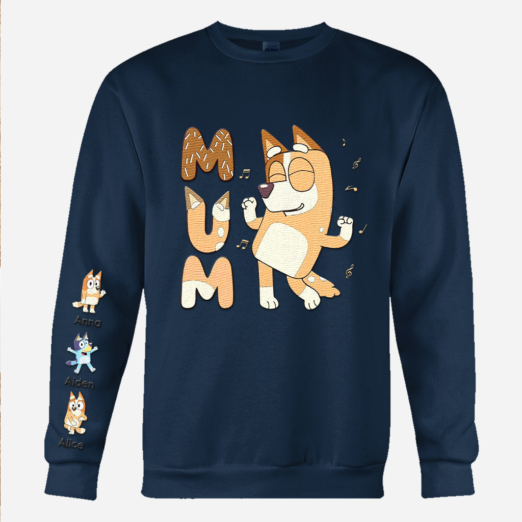 Cool Mum Dad Grandma Grandpa Uncle Aunt - Personalized Mother Hand Embroidered Sweater