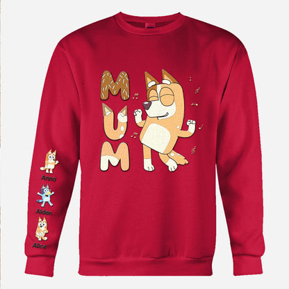 Cool Mum Dad Grandma Grandpa Uncle Aunt - Personalized Mother Hand Embroidered Sweater