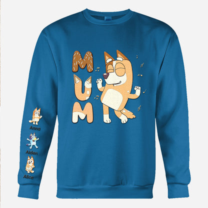 Cool Mum Dad Grandma Grandpa Uncle Aunt - Personalized Mother Hand Embroidered Sweater