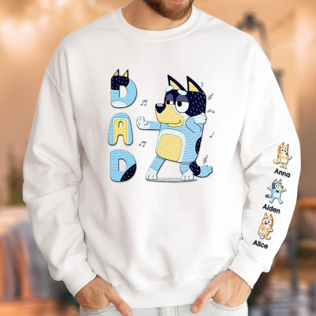 Cool Mum Dad Grandma Grandpa Uncle Aunt - Personalized Mother Hand Embroidered Sweater