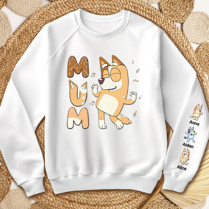 Cool Mum Dad Grandma Grandpa Uncle Aunt - Personalized Mother Hand Embroidered Sweater