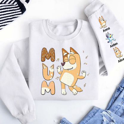 Cool Mum Dad Grandma Grandpa Uncle Aunt - Personalized Mother Hand Embroidered Sweater