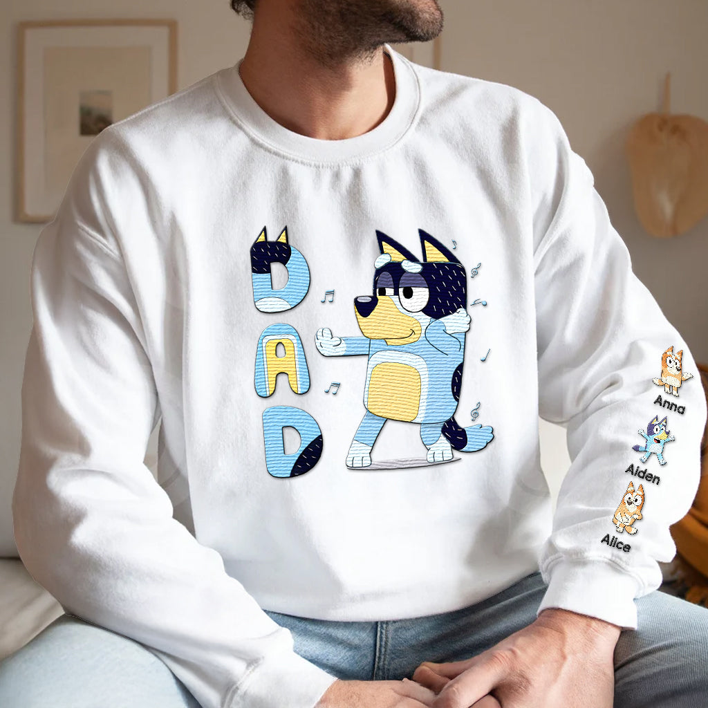 Cool Mum Dad Grandma Grandpa Uncle Aunt - Personalized Mother Hand Embroidered Sweater