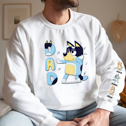Cool Mum Dad Grandma Grandpa Uncle Aunt - Personalized Mother Hand Embroidered Sweater