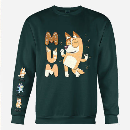 Cool Mum Dad Grandma Grandpa Uncle Aunt - Personalized Mother Hand Embroidered Sweater