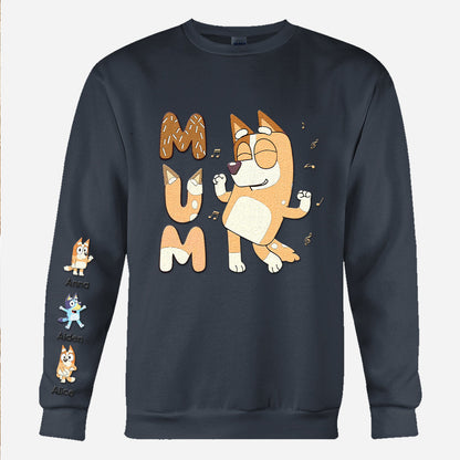 Cool Mum Dad Grandma Grandpa Uncle Aunt - Personalized Mother Hand Embroidered Sweater
