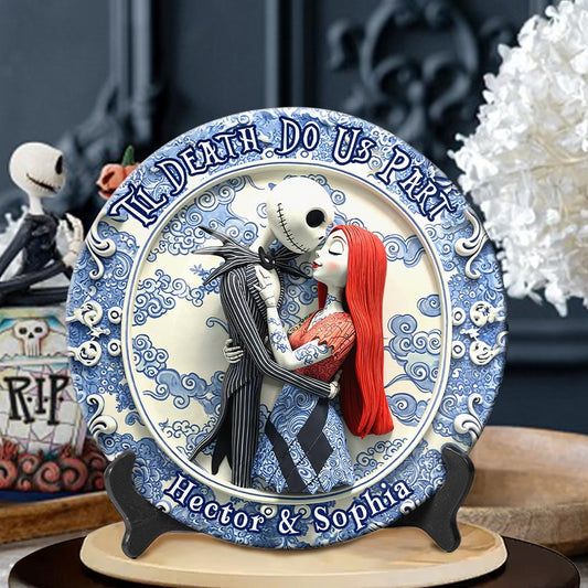 Til Death Do Us Part - Personalized Nightmare Ceramic Round Plate