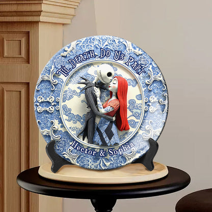 Til Death Do Us Part - Personalized Nightmare Ceramic Round Plate