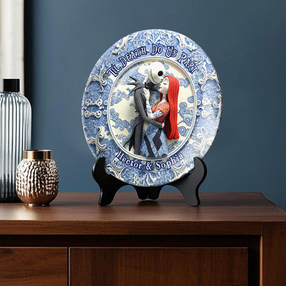 Til Death Do Us Part - Personalized Nightmare Ceramic Round Plate