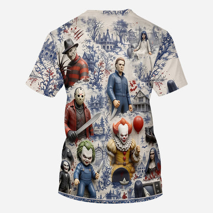 Horror Fan - Personalized Horror Character All Over Shirt
