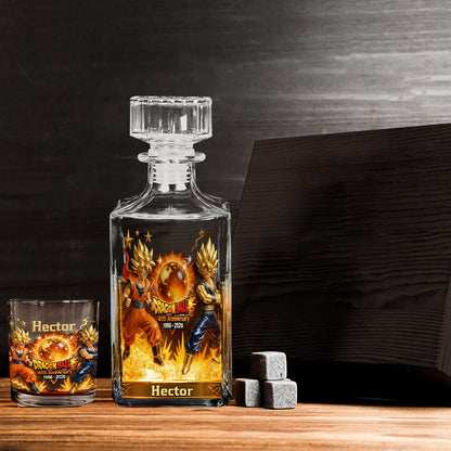 40th Anniversary - Personalized Seven Balls Whiskey Decanter Set