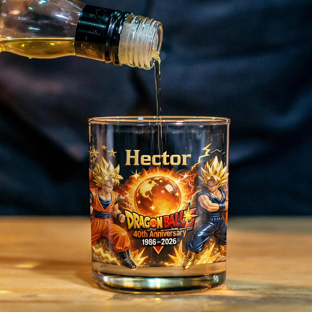 40th Anniversary - Personalized Seven Balls Whiskey Decanter Set