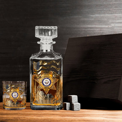 Serve And Protect - Personalized Police Officer Whiskey Glass