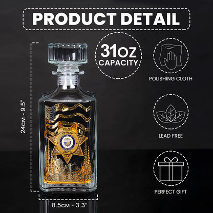 Serve And Protect - Personalized Police Officer Whiskey Glass