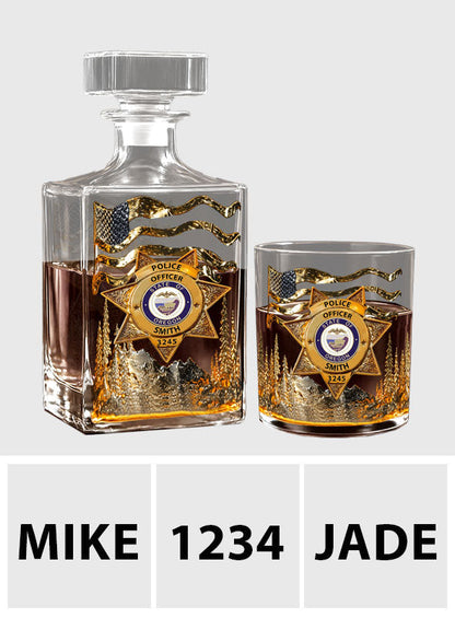 Serve And Protect - Personalized Police Officer Whiskey Glass