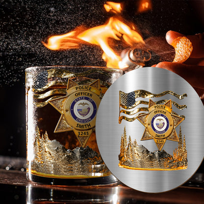 Serve And Protect - Personalized Police Officer Whiskey Glass