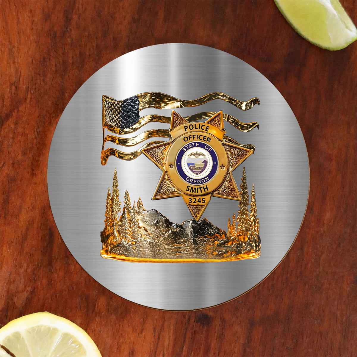 Serve And Protect - Personalized Police Officer Whiskey Glass