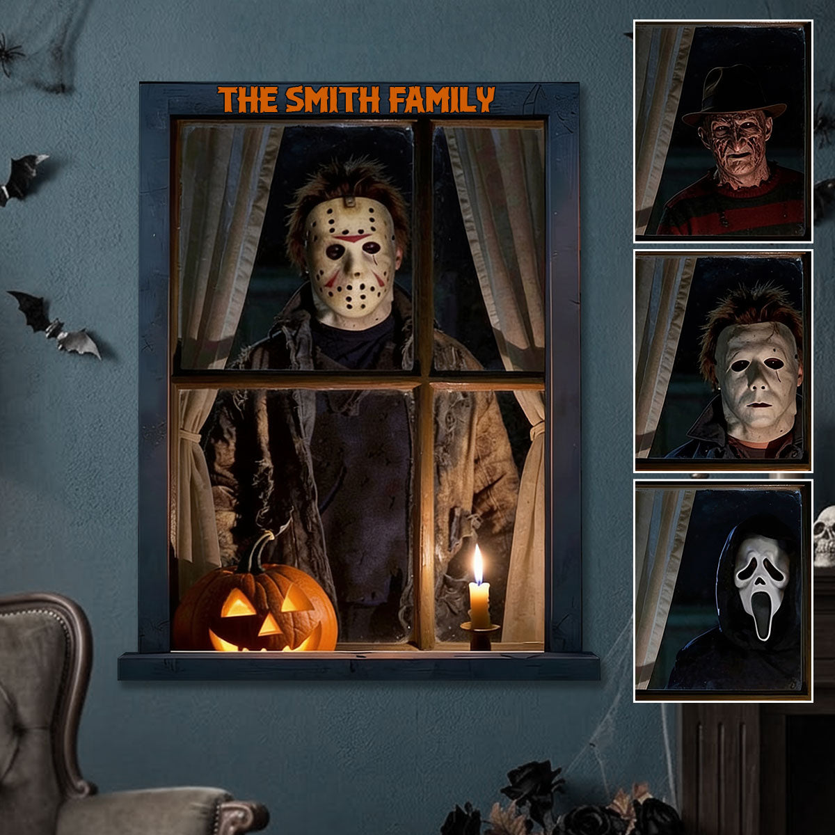 Halloween Vibes - Personalized Horror Character Custom Shaped Wood Sign