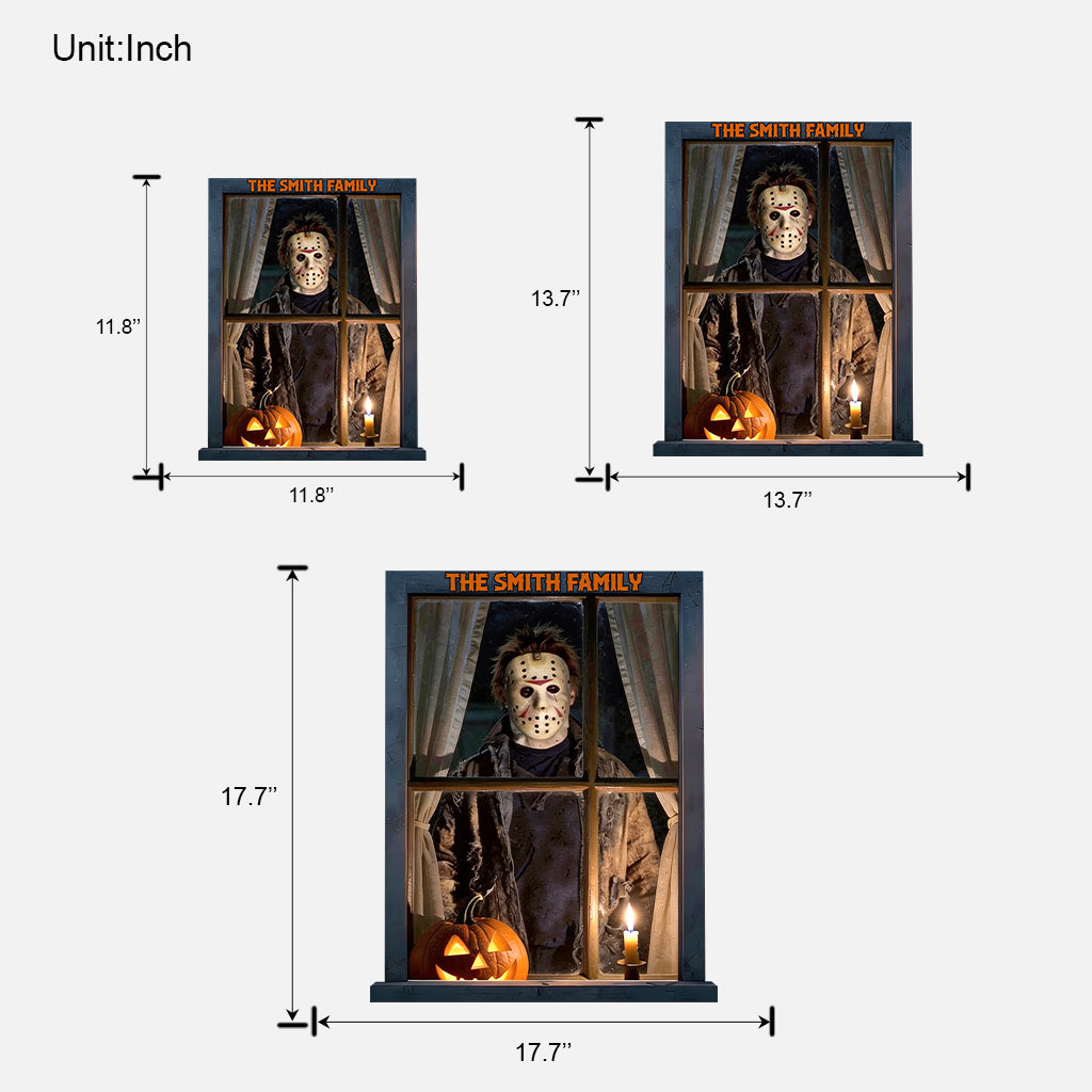 Halloween Vibes - Personalized Horror Character Custom Shaped Wood Sign