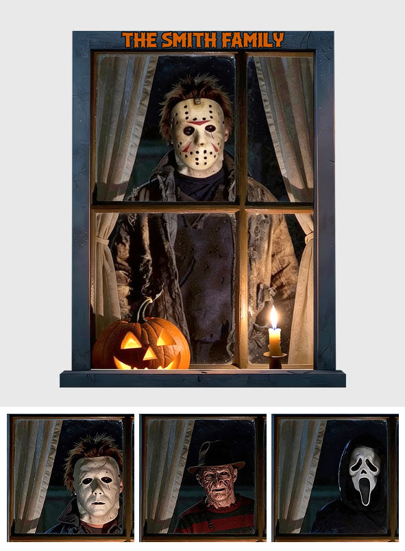 Halloween Vibes - Personalized Horror Character Custom Shaped Wood Sign