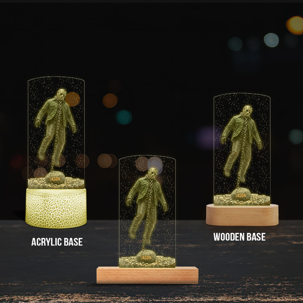 Horror Movies Scenes - Personalized Horror Character Shaped Plaque Light Base