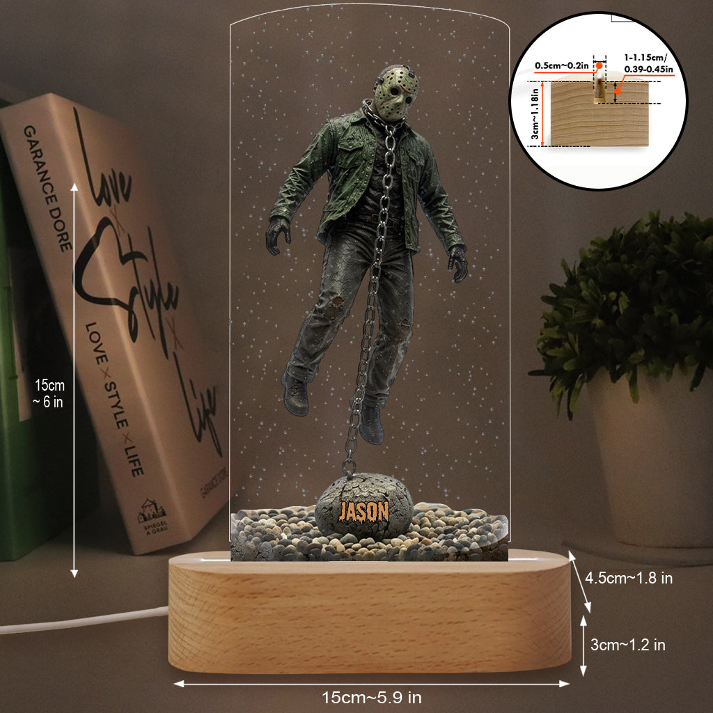 Horror Movies Scenes - Personalized Horror Character Shaped Plaque Light Base