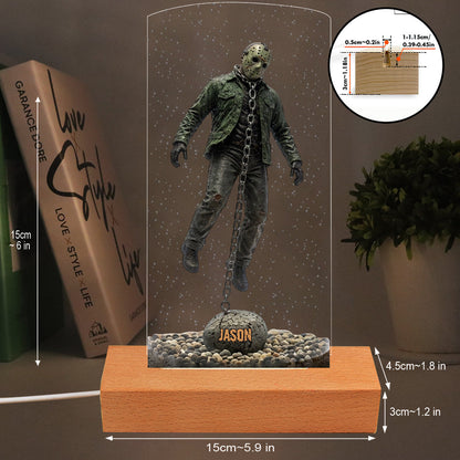 Horror Movies Scenes - Personalized Horror Character Shaped Plaque Light Base