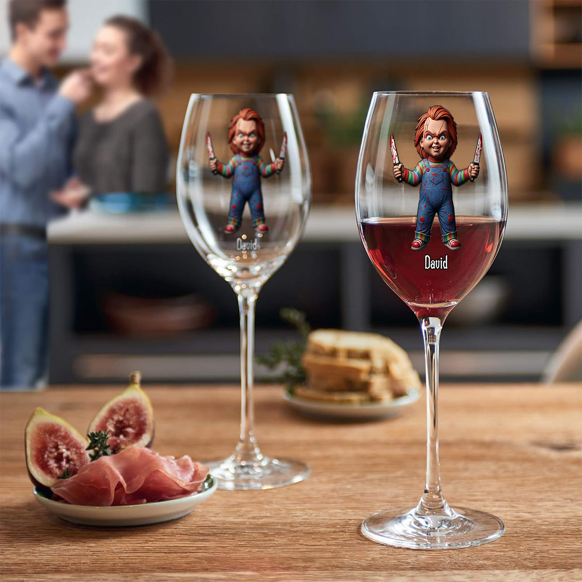 Horrors Characters - Personalized Horror Character Wine Glass With Long Stem