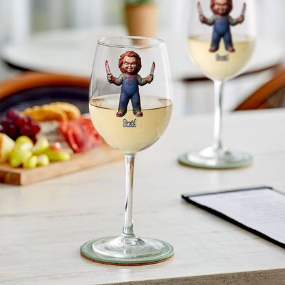 Horrors Characters - Personalized Horror Character Wine Glass With Long Stem