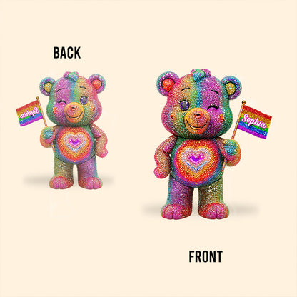 Pride Bear - Personalized LGBT Support Custom Shaped Acrylic Plaque