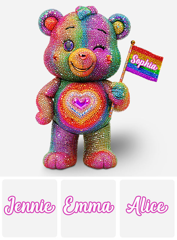 Pride Bear - Personalized LGBT Support Custom Shaped Acrylic Plaque