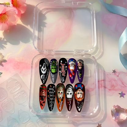 Just A Girl Who Loves Horror Movies - Personalized Horror Character Press On Nails