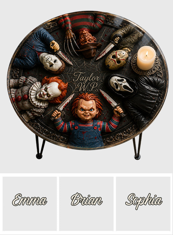 Perfect Gift For Horror Fan - Personalized Horror Character Table Custom Shape