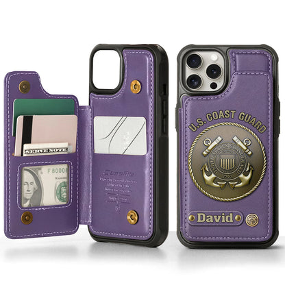 Honor Respect Devotion To Duty - Personalized Veteran Wallet Phone Case