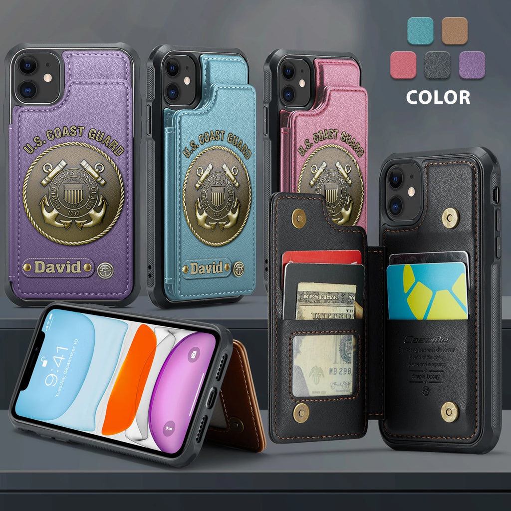 Honor Respect Devotion To Duty - Personalized Veteran Wallet Phone Case