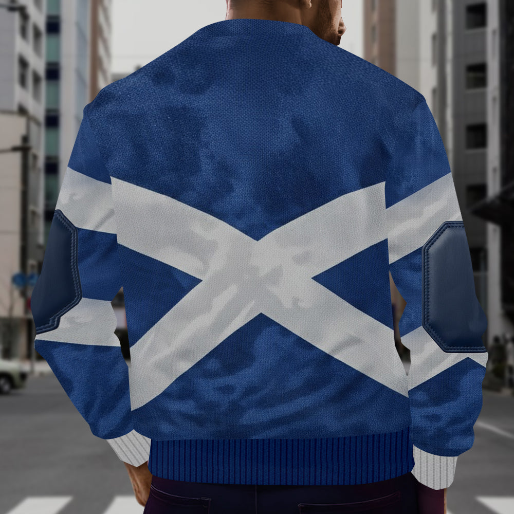 Scotland Football Spirit - Personalized Expats Men Zip-Up Sweatshirt