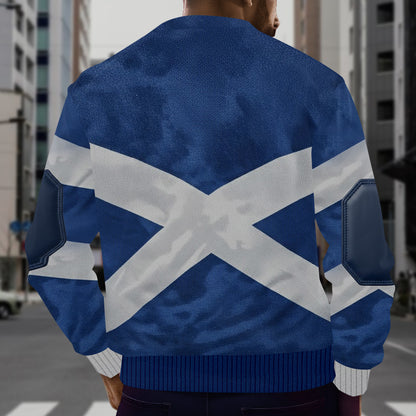 Scotland Football Spirit - Personalized Expats Men Zip-Up Sweatshirt