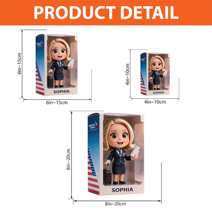 Custom From Photo - Any Airlines - - Personalized Fly attendant Custom Shaped Acrylic Plaque