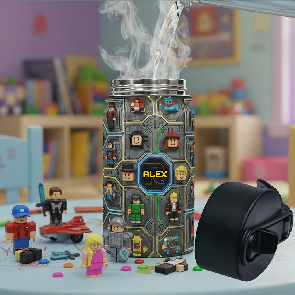 Role Play Game - Personalized 3D Gaming Kids Water Bottle