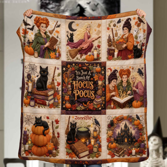 Halloween Is Coming - Personalized Three Witches Blanket
