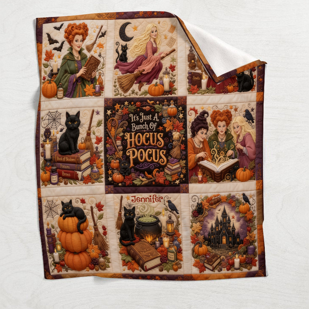 Halloween Is Coming - Personalized Three Witches Blanket