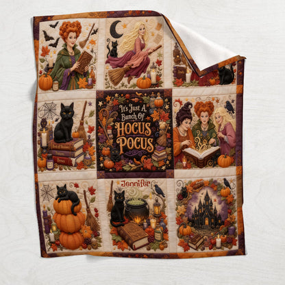 Halloween Is Coming - Personalized Three Witches Blanket