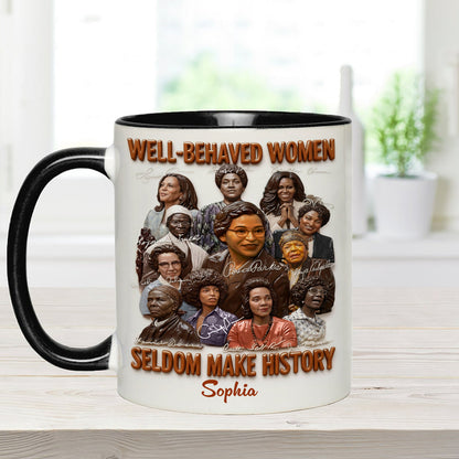 Black History Month, Juneteenth, Black People - Personalized African American Set Accent Mug with Acrylic Stirrers