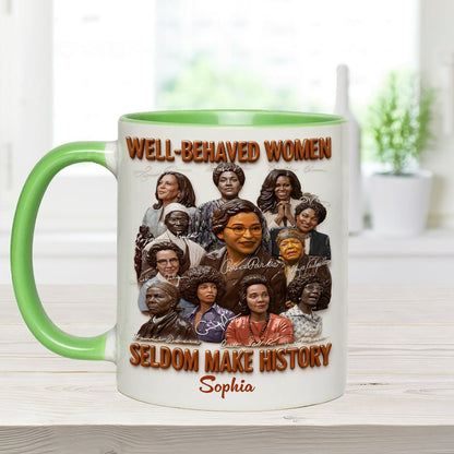 Black History Month, Juneteenth, Black People - Personalized African American Set Accent Mug with Acrylic Stirrers